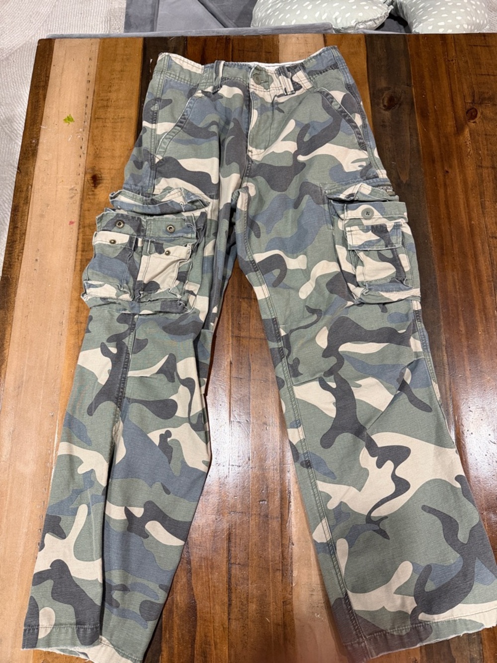 Aeropostale Women’s Camouflage Cargo Boot Cut Pants